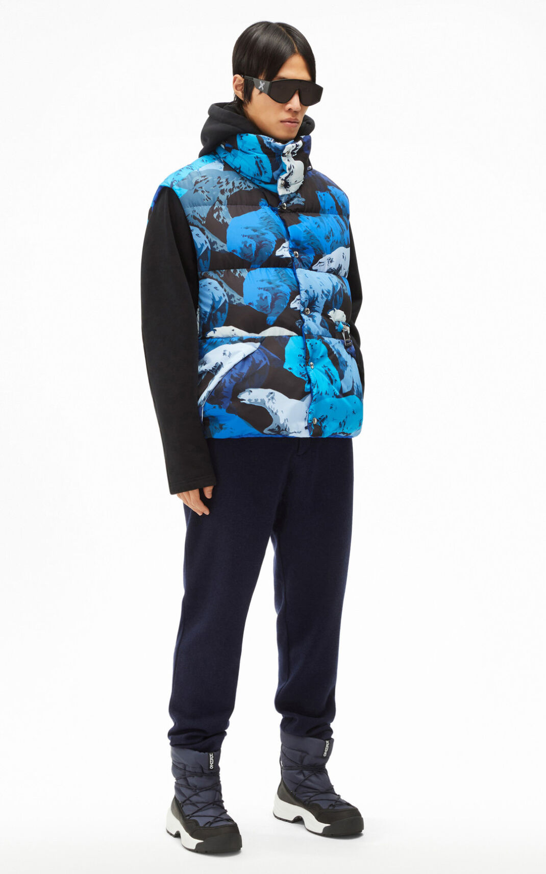 Kenzo Polar Bear Vest Moška Jakne Črna SI-5796442